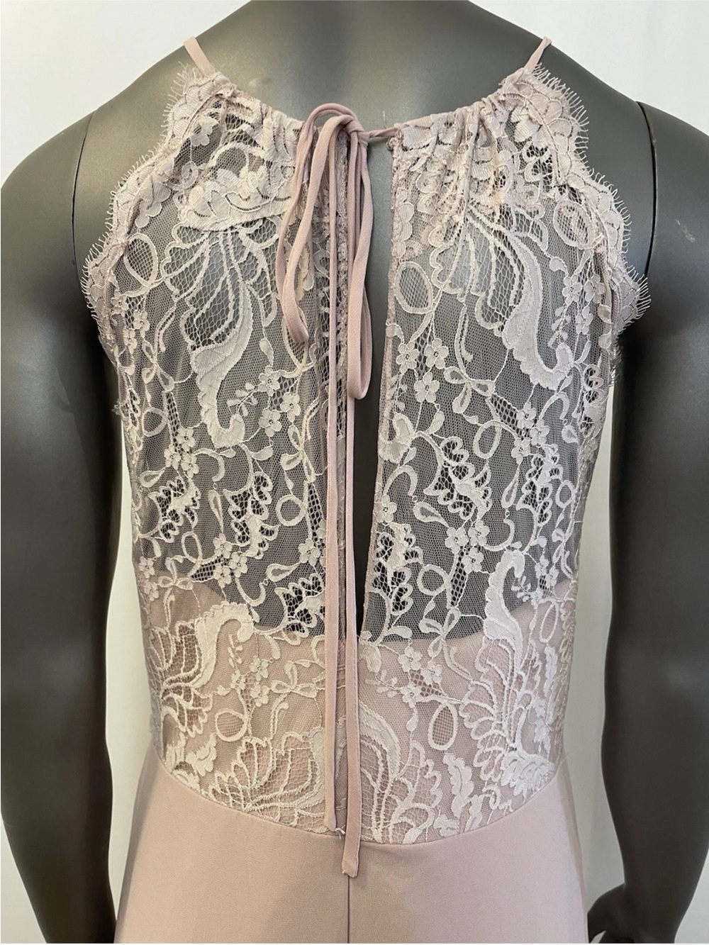 Hailey Paige Dress Women’s 16 5861-M Dusty Rose Lace Chiffon Long Full Long Prom - Picture 4 of 16